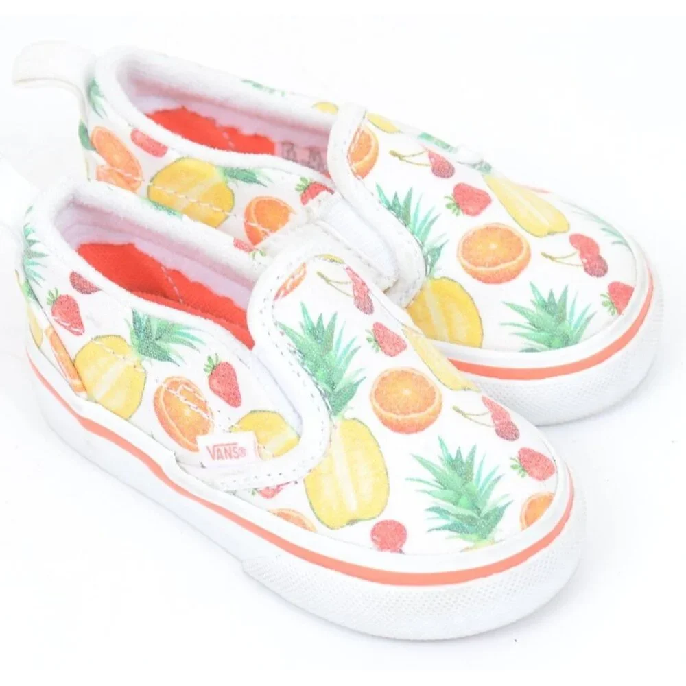 Vans Fruit Slip-on Infant Kids Sneakers Size 6 Slip-on Cherries Oranges NWT - Picture 3 of 8